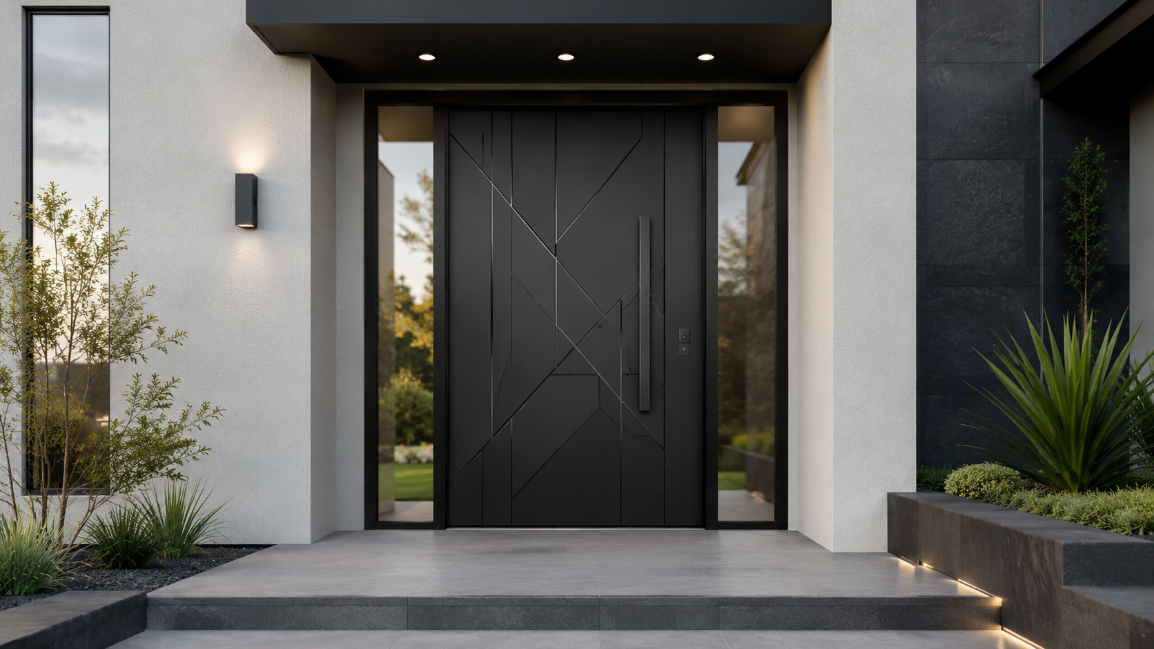Puerta metálica decorativa